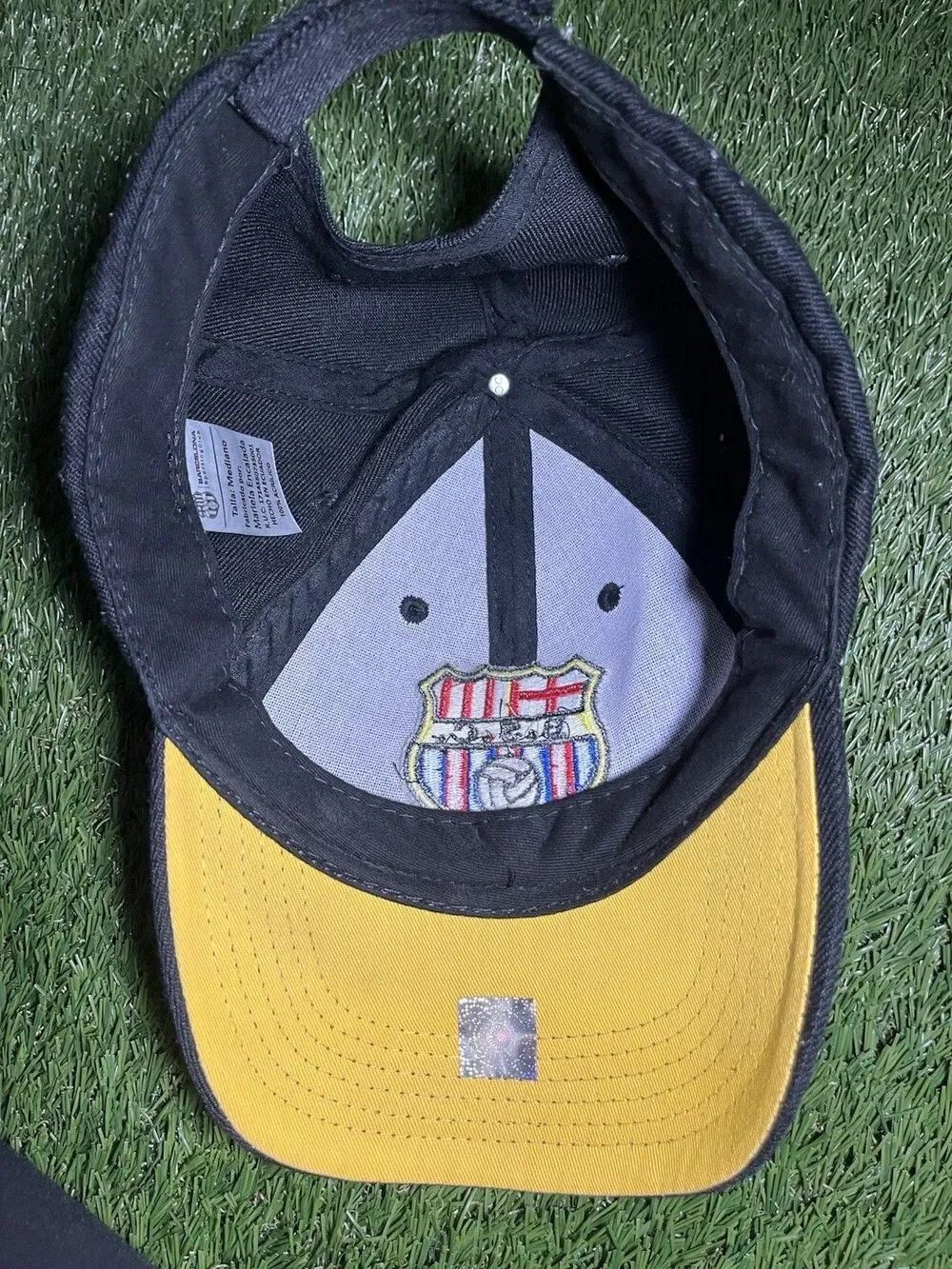 Marathon Barcelona SC Soccer Cap Hat Black Yellow